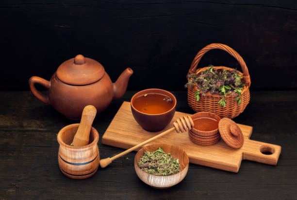 istock the tradition of brewing tea from thyme herbs with honey 1394348465