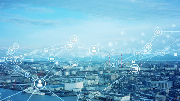 istock Smart city and communication network concept. 5G. IoT (Internet of Things). Telecommunication. 1394352298
