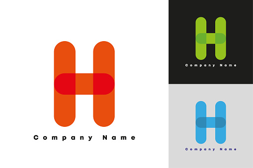 Colorful Letter H Vector Logo Design illustration.