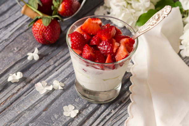 istock Ice cream and strawberry 1394356431