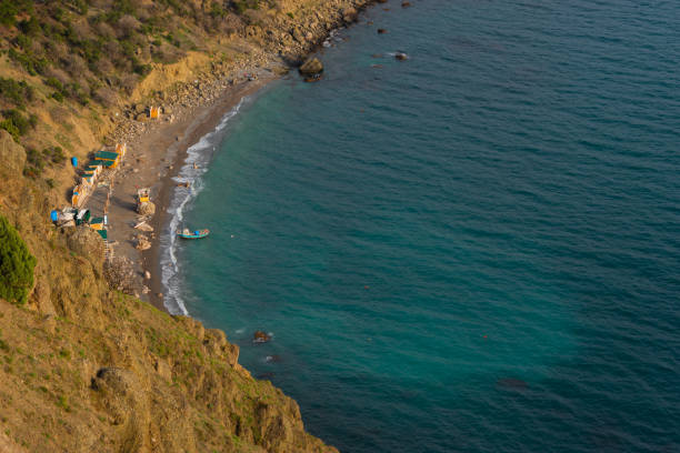 istock Beautiful landscape blue turquoise sea. 1394357599