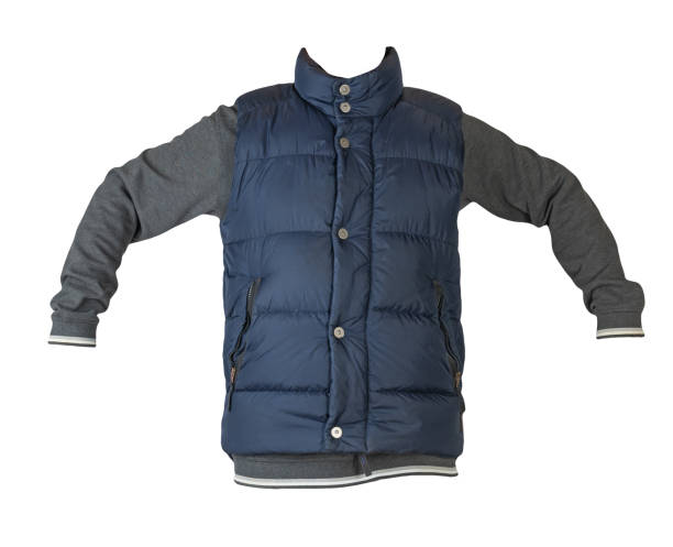 istock Sleeveless jacket and sweater isolated on white background. 1394361738