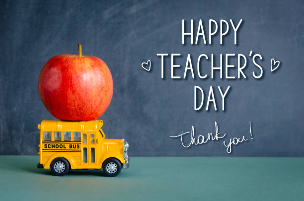 istock Happy Teacher`s Day greeting card. 1394368625