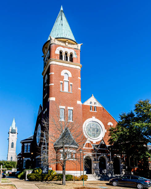 Church Street United Methodist Church in Selma Selma, Alabama, USA-March 1, 2022: Church Street United Methodist Church, completed in 1902 on the site of the original wooden church established in 1835. civil rights act stock pictures, royalty-free photos & images