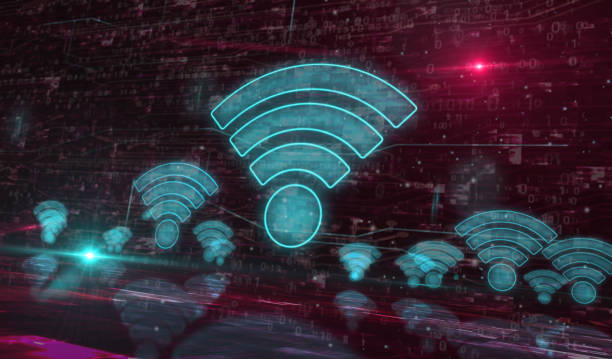 istock Wifi mobile network communication symbol digital concept 3d illustration 1394370705
