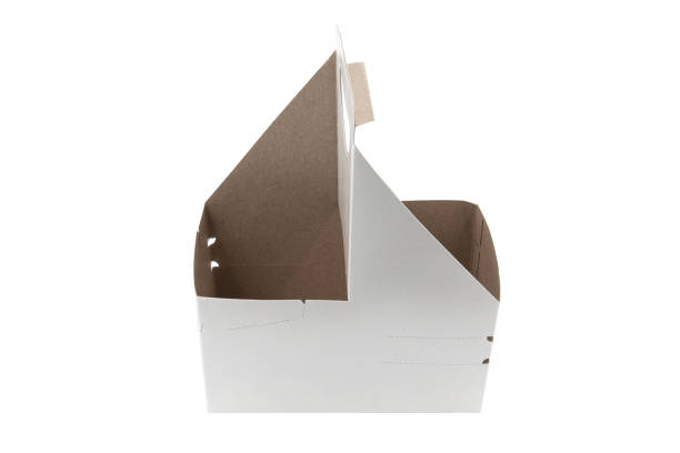istock Disposable cardboard drink holder isolated on white background 1394370761