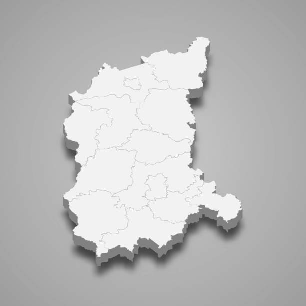 istock 3d map of Lubusz voivodeship is a province of Poland, 1394373021