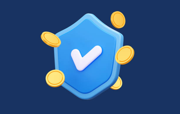 istock Shield icon illustration isolated on dark blue background. Security check Icon. Mark approved. 3D rendering 1394373151