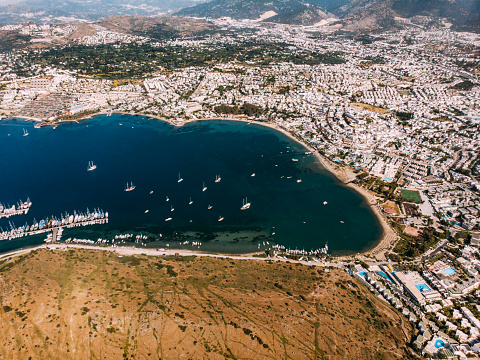 Aerial View Gumbet Bay at Bodrum