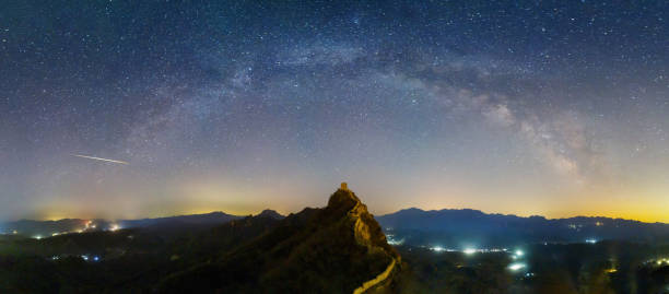 istock Galaxy arch bridge over the great wall of China 1394381806