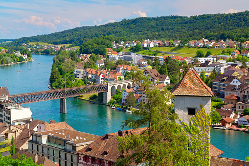 Blick auf die Stadt Schaffhausen, Schweiz