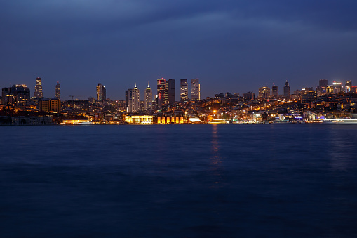 Istanbul night view. Cityscape of Istanbul, Turkey.