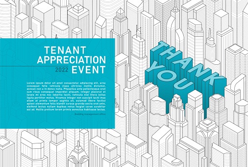 Commercial Real Estate Tenant Appreciation Event Newsletter Thank You Note Card