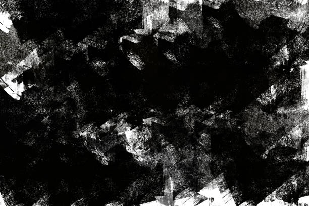 istock Black brush strokes on a white background 1394393492