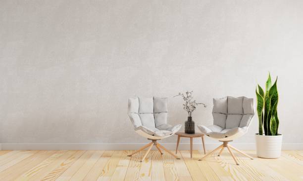 istock Modern living room at home with copy space wall background. Interior and Architecture concept. 3D illustration rendering 1394397831