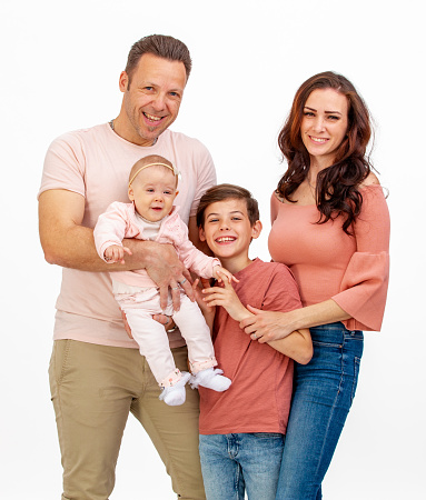 Young family with two children