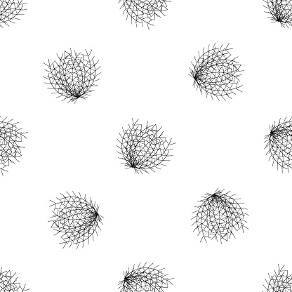 Seamless tumbleweed background. Vector eps-10