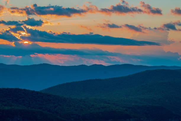 istock Blue Ridge Mountains sunset in the Linville Gorge 1394409533