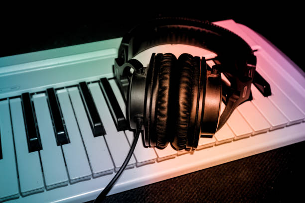istock Headphones on piano 1394410982