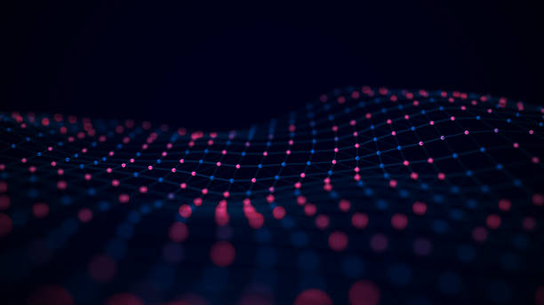 istock Digital technology wave. Dark cyberspace with motion dots and lines. Futuristic digital background. Big data analytics. 3d rendering. 1394411202