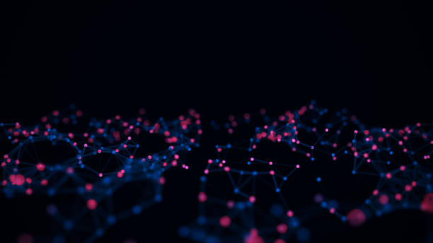 istock Digital technology wave. Dark cyberspace with motion dots and lines. Futuristic digital background. Big data analytics. 3d rendering. 1394411238