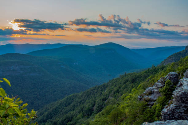 istock Blue Ridge Mountains sunset in the Linville Gorge 1394413109