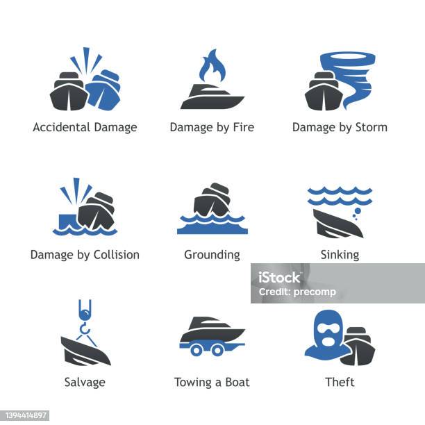 Boating Insuranc Sign Boat Insurance Coverage Types Stock Illustration - Download Image Now ...