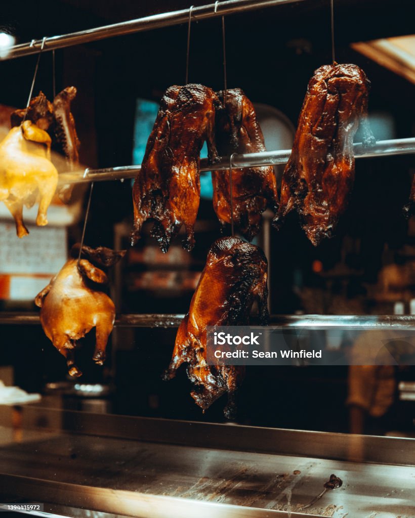 Crisp duck Duck being cooked Chinese Culture Stock Photo