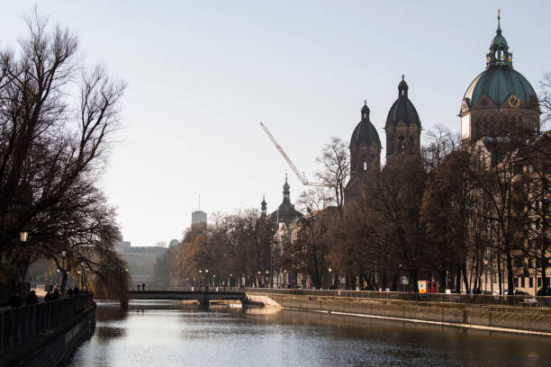 Munich,Germany, April 27,2022: St. Luke's Church is the largest Protestant church in Munich, southern Germany.