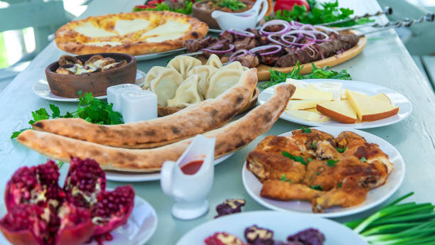 istock Georgian cuisine, food in a restaurant. Selective focus. 1394418614