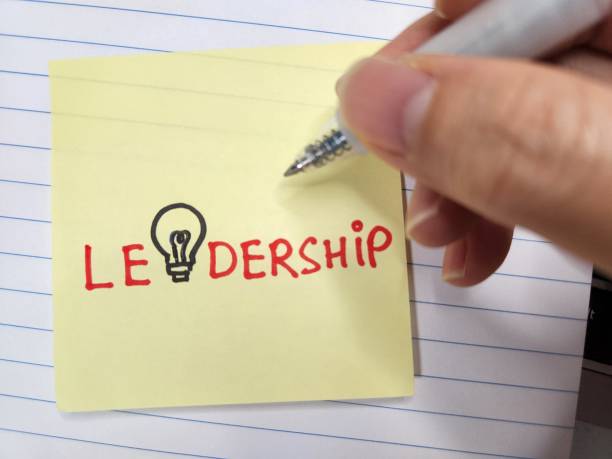 istock Writing the word Leadership on a sticky note 1394419013
