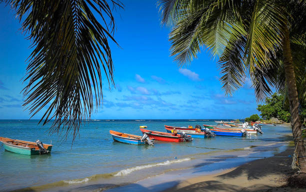 Fishing boat on a Caribbean island