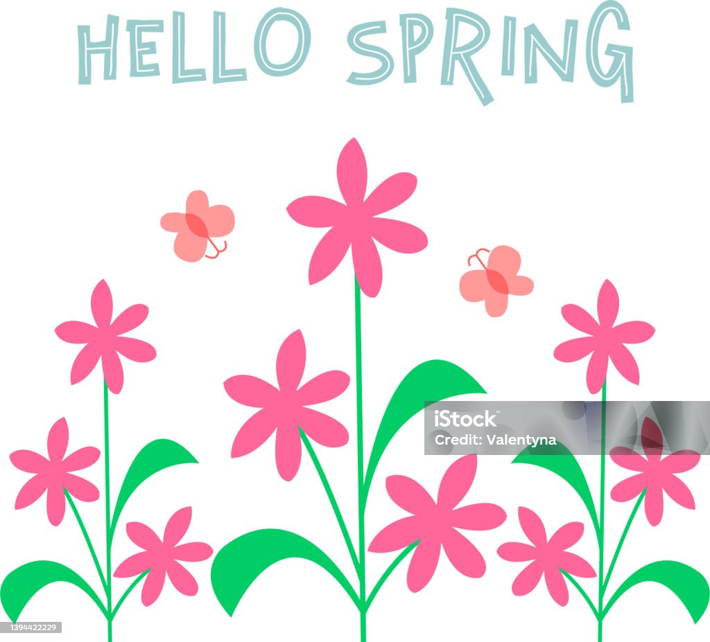 Small Hello Spring Images Hello Spring Stock Illustration - Download Image Now - Abstract, Banner ...