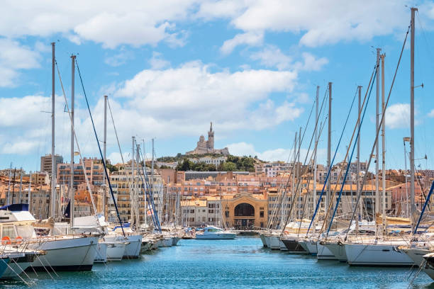 The city of Marseille in France The Old harbor in Marseille city marseille stock pictures, royalty-free photos & images