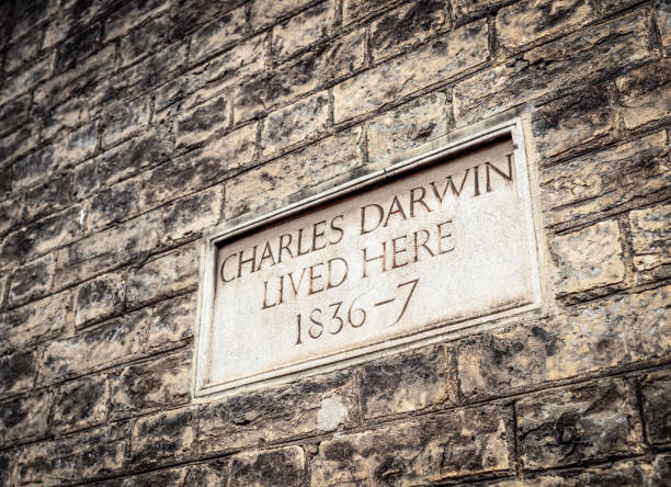 istock Charles Darwin sign in Cambridge, England 1394427240