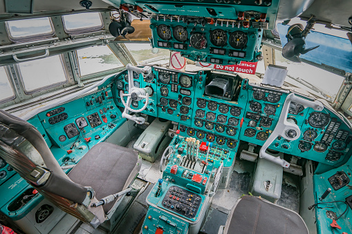 In this captivating close-up photograph, the viewer is treated to an intricate view of the Primary Flight Display (PFD) and Navigation (Nav) display within the advanced flight deck of an Airbus A350. The PFD takes center stage, presenting essential flight data with clarity and precision, while the adjacent Nav display provides comprehensive navigation information. The high-resolution screens, intuitive design, and vibrant graphics exemplify the cutting-edge technology and meticulous craftsmanship that define the Airbus A350's flight deck. This visually striking image serves as a testament to the seamless integration of digital displays and navigation systems, making it an invaluable visual asset for aviation enthusiasts, professionals, and designers seeking to showcase the evolution of cockpit instrumentation and the seamless fusion of form and function in modern aircraft.