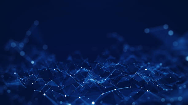 istock Abstract concepts of cybersecurity technology and digital data protection. Protect internet network connection with polygons, dots and lines with dark blue background, center focus, side blur. 1394435305