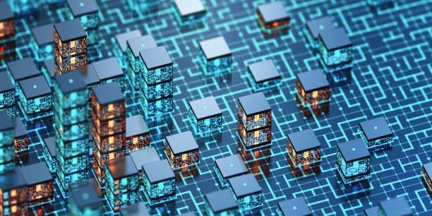 istock Digital City. Information Blocks Concept 1394442903