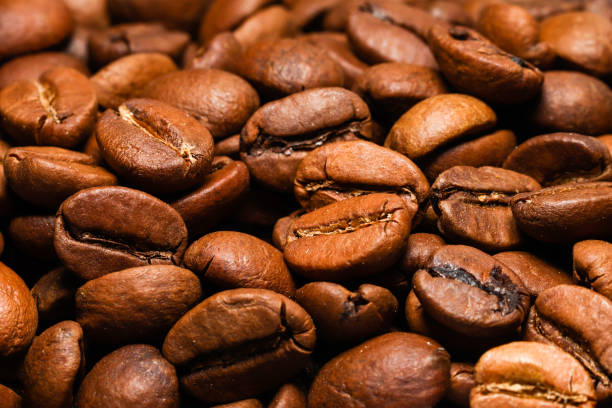 istock Close-up tasty roasted coffee beans. 1394451457