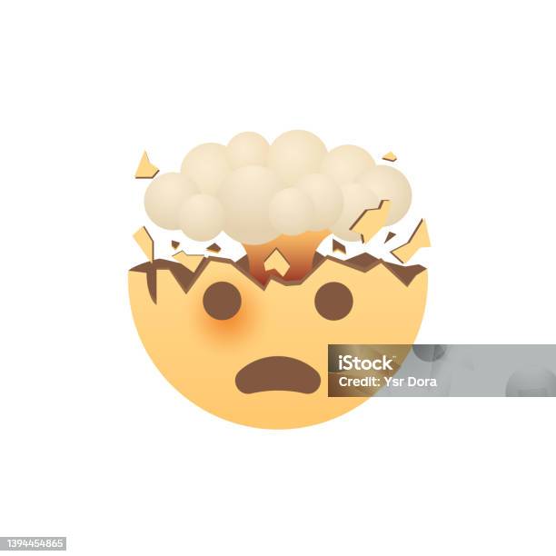 Smiley Face With Exploding Head Stock Illustration - Download Image Now ...