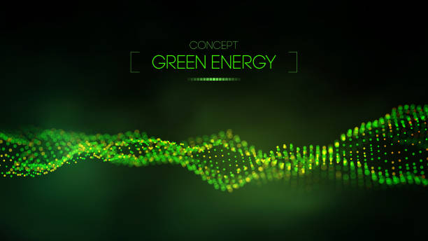 ilustrações de stock, clip art, desenhos animados e ícones de green energy concept. vector green technology background. futuristic vector illustration - agriculture research science biology