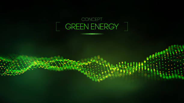 Green energy concept. Vector green technology background. Futuristic vector illustration Green energy concept. Vector green technology background. clean energy stock illustrations