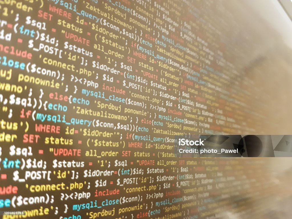 Abstract Screen Code Background Technology Development Concept Texture ...