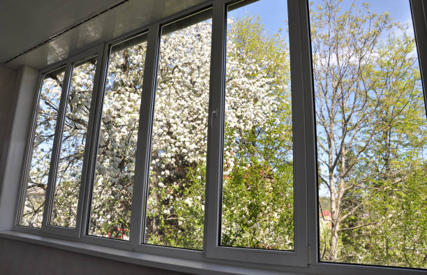 istock Metal-plastic windows in the loggia 1394468721