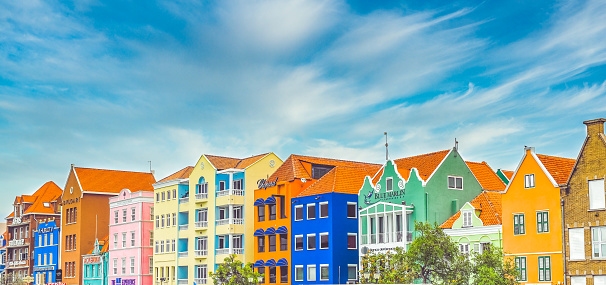 Vibrant buildings in n Curaçao’s capital city