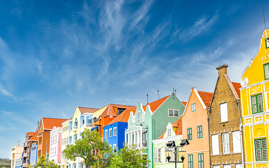 Vibrant buildings in n Curaçao’s capital city