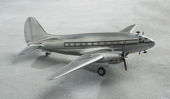 Transport airplane scale model kit.\