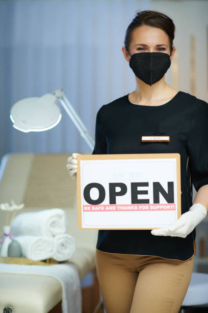 istock woman employee in modern beauty studio 1394479774