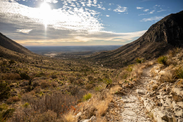 Looking Back Toward The Campground From The Tejas Trail in Guadalupe Mountains