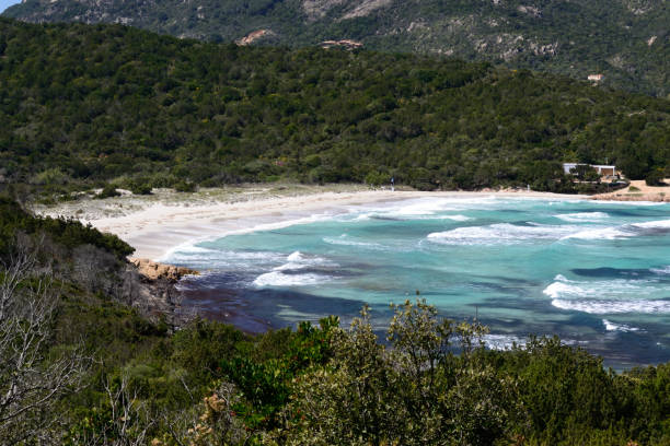 The beach of Grande Pevero, Costa Smeralda stock photo
